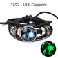 12 Zodiac Signs Leather Bracelet