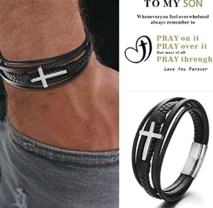 Leather Bracelets Men Bangles