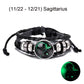 12 Zodiac Signs Leather Bracelet