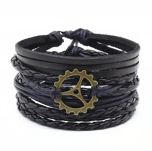 Men's Leather Vintage Braided Bracelet