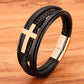 Cross Leather Bracelet