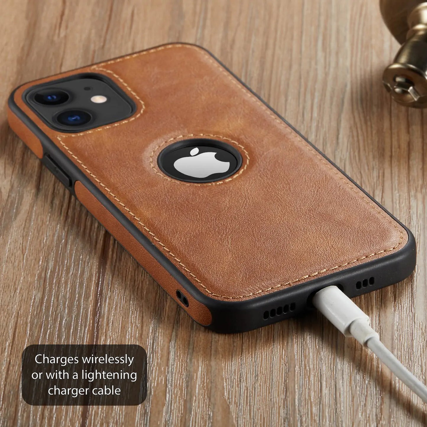 Luxury vegan Leather iPhone Case