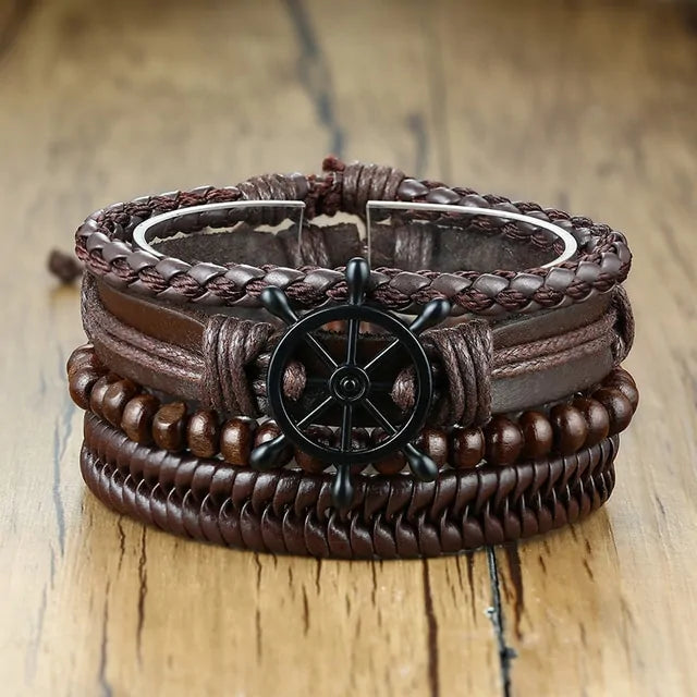 Braided Wrap Leather Bracelets