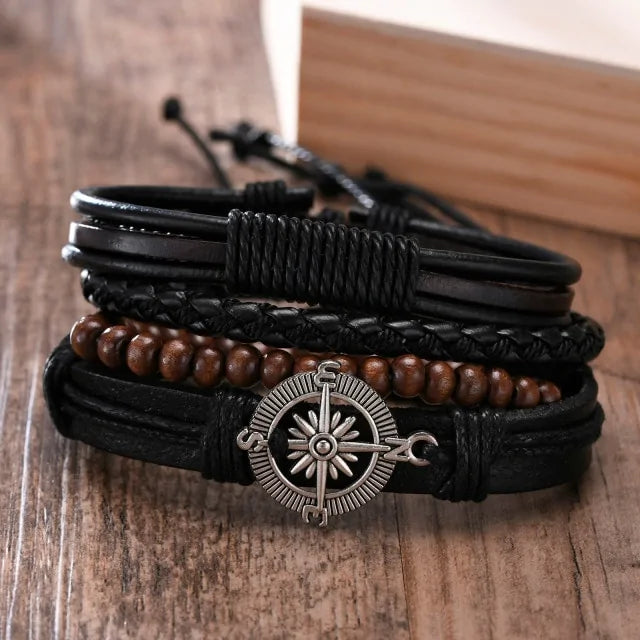 Braided Wrap Leather Bracelets