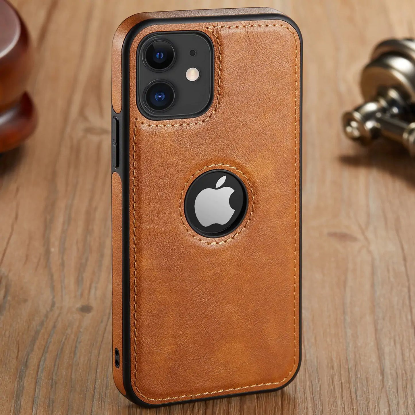 Luxury vegan Leather iPhone Case