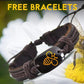 Leather bracelet with Stone Bee