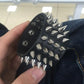 Faux Leather Spikes Bracelet