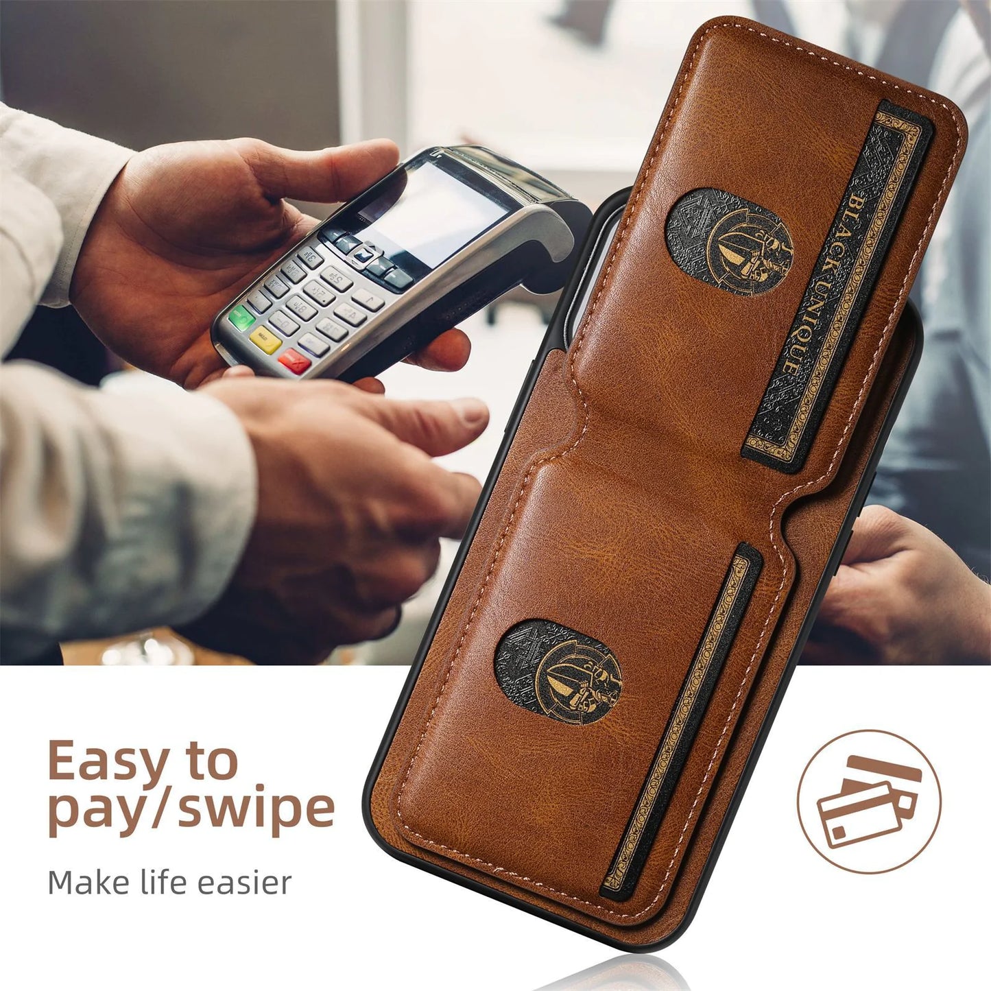 Card Guard Leather iPhone Case