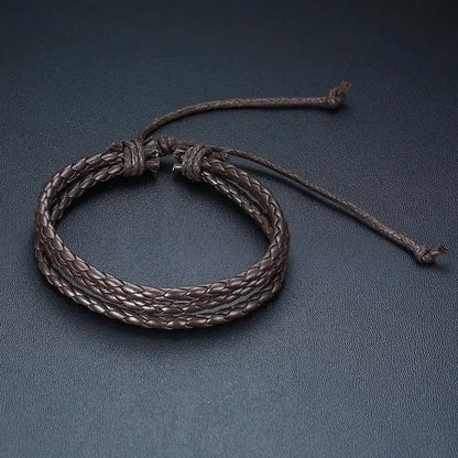 Braided Wrap Leather Bracelets