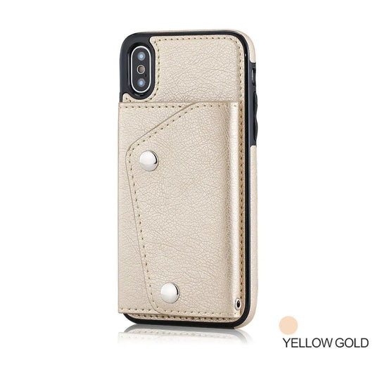 PU Leather Wallet iPhone Case -Stylish Protection With Card Holder