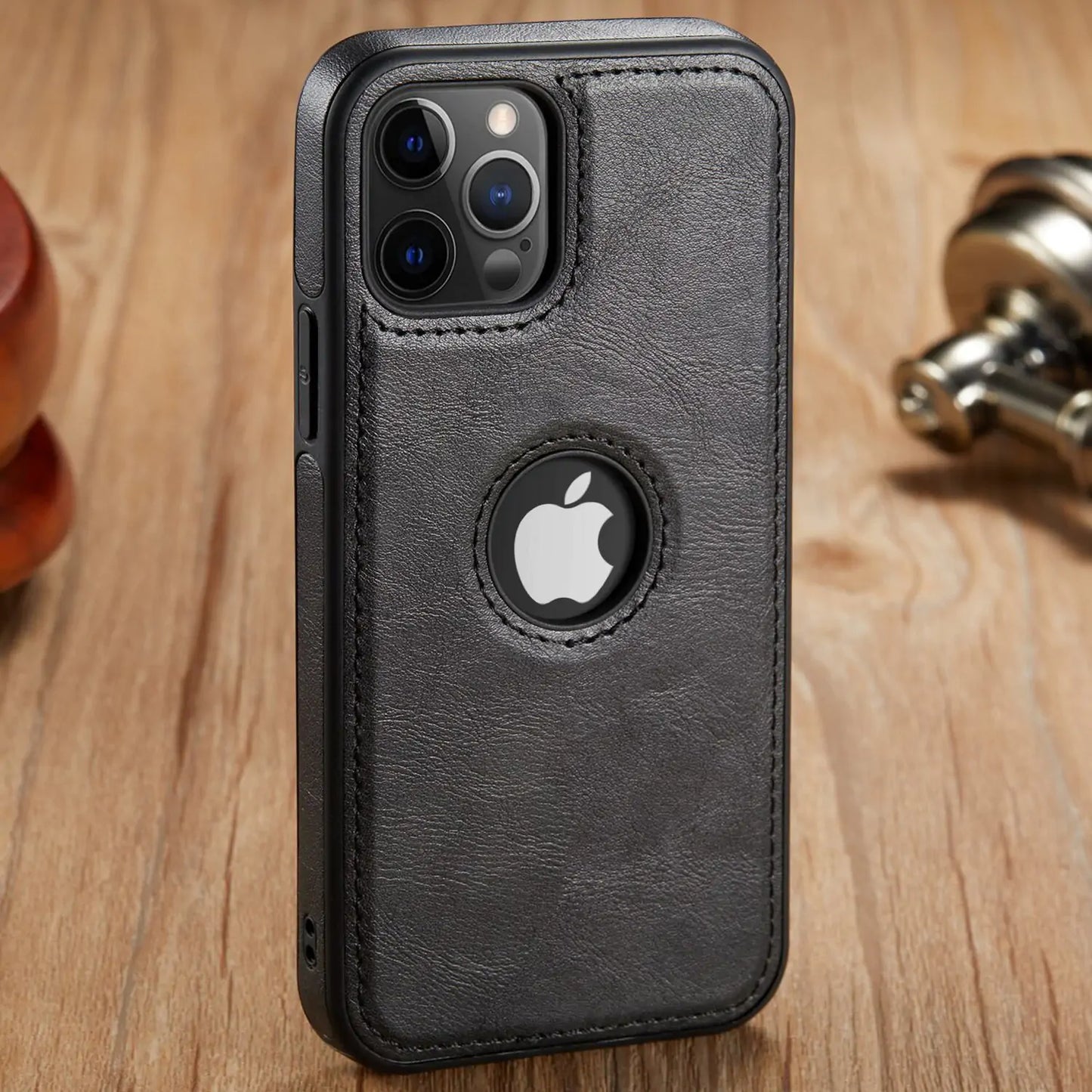 Luxury vegan Leather iPhone Case