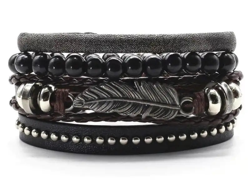 Men's Leather Vintage Braided Bracelet