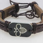 Leather bracelet with Stone Bee